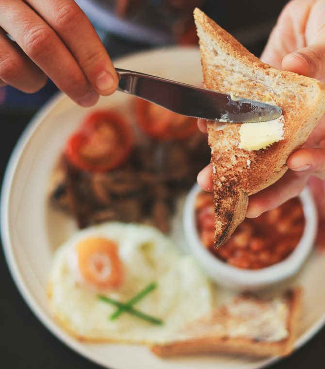 Get off to a great start with a Priest House Hotel speciality traditional english breakfast.